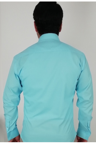 Tousus Slim Fit Turkuaz Erkek Gömlek Slm-5089-tss