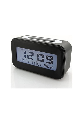 Dekoratif Dijital Alarmlı Mini Saat 12/24 Dönüştürme Gece Görüşlü Yatak Başucu Saati Masa Saati Led Ekran Pilli 2xaaa Çalar Saat Mn1 Siyah Diğer