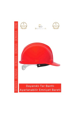 Baret Essafe Ce Belgeli En397 İş Güvenliği Ayarlanabilir Havalandırmalı Kırmızı Emniyet Bareti