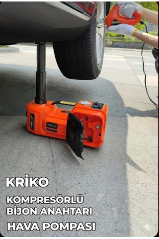 Profesyonel Çakmak Girişli Kriko,bijon,lastik Pompa Seti