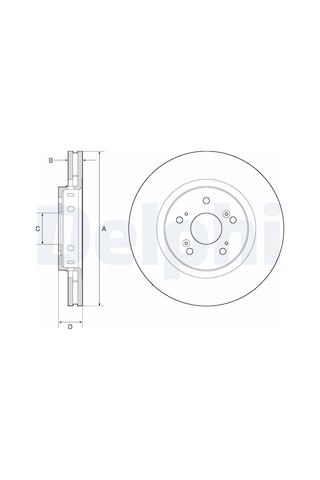 Honda Cr-v 1.6i-dtec 2015-2018 Delphi Ön Disk 315mm 2 Adet