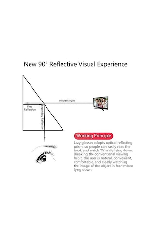 Tembel Gözlük 90 Yatar Prizma Gözlük Yatak Okuma Gözlüğü Hd Okuma Tv Cep Telefonu - Küçük