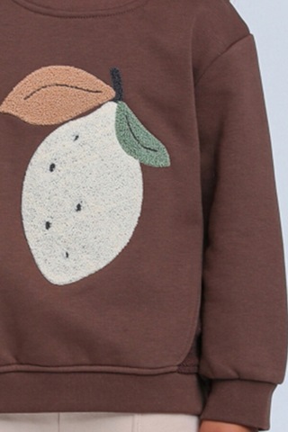 Xo Kids Kız Çocuk Sweatshirt 1-5 Yaş 35845 Kahve Kahverengi