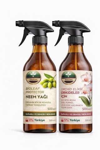 Orkide Bitki Besini Ve Neem Yağı İkili Bakım Seti 2 L - 1 L - 1 L - 500 ML