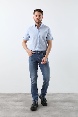 Banny Jeans Erkek Likralı Regular Fit Düz Jean Pantolon Mavi Mavi