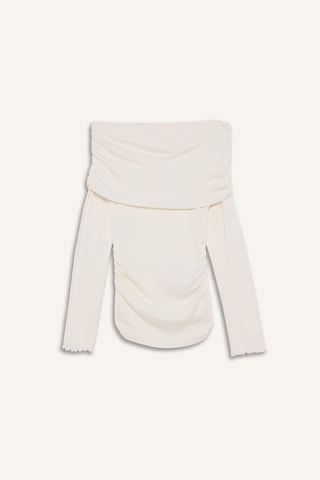 Defacto Slim Fit Omzu Açık Ribana Tişört G8072AX26SP