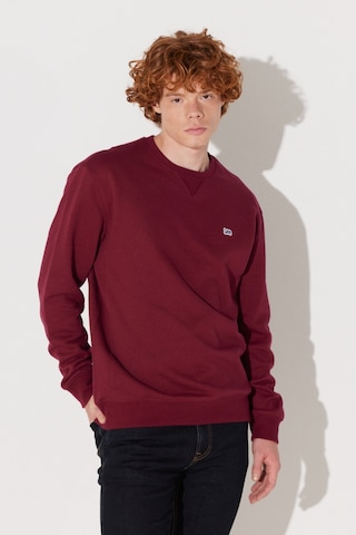 Lee Regular Fit Normal Kesim Bisiklet Yaka %100 Pamuk Bordo Erkek Sweatshirt L81IRYA84 Bordo