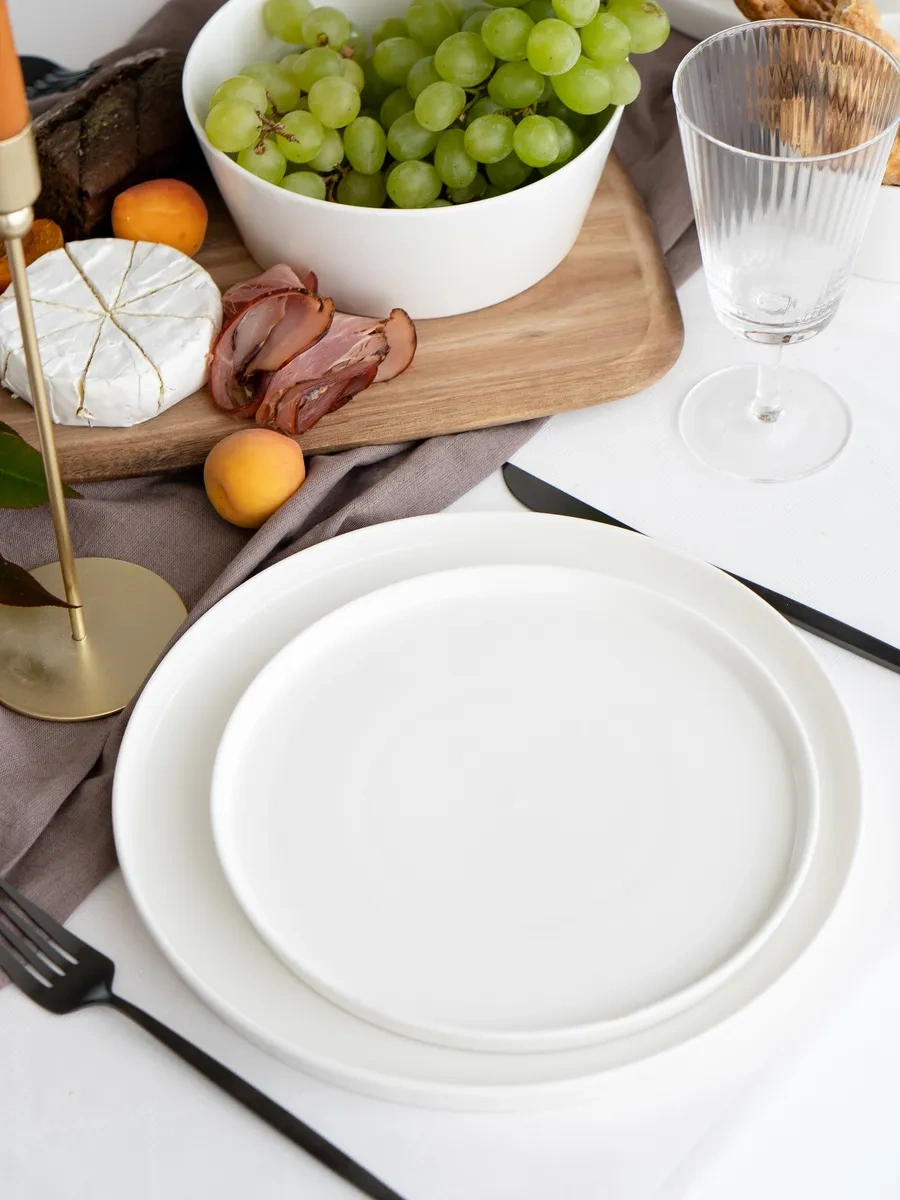 Korall Sola 20,5 Cm Düz Beyaz Yemek Tabağı Seti 2 Adet 197246998 Sütlü