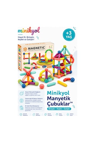 Manyetik Çubuklar 25 Parça Renkli Manyetik Yapı Blokları Zekâ Ve Tasarım Oyuncağı-büyük Kutulu Manyetik Çubuklar 25 Parça Renkli Manyetik Yapı Blokları Zekâ Ve Tasarım Oyuncağı-büyük Kutulu