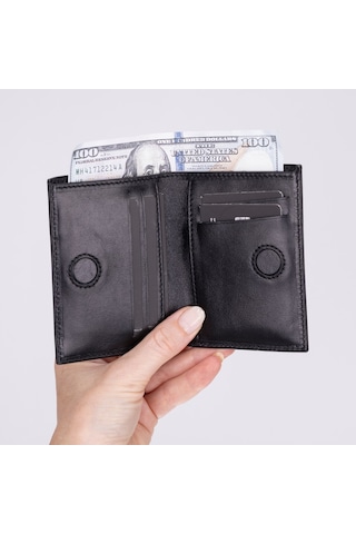 Nigra Hakiki Deri, El Yapımı Cüzdan, Rustik Siyah Siyah