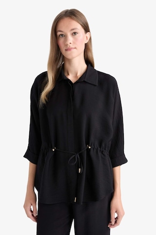 Defacto Beli Lastikli Uzun Kollu Gömlek F4972ax25aubk81 Siyah