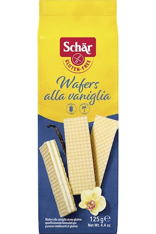 Schar Wafers Alla Vaniglia Glutensiz Vanilyalı Gofret 6 x 125 G