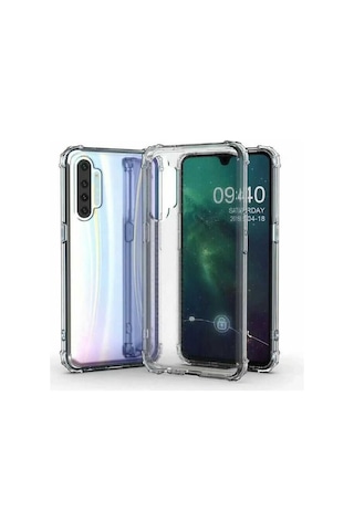 Kilifone - Realme Xt Uyumlu Kılıf Şeffaf Koruyucu Nitro Anti Shock Silikon - Renksiz - T13317