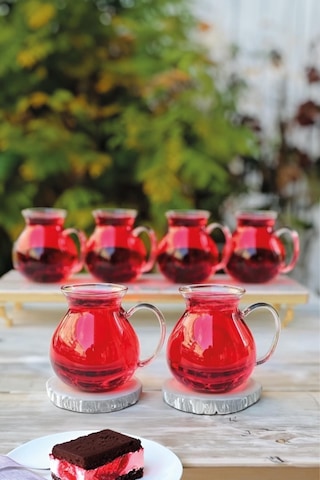 Perotti Keyfi Ala Borosilikat 6'lı Çay Bardağı