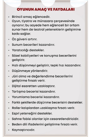 Sahne Teatral Performans Kutu Oyunu - Nar Oyunları