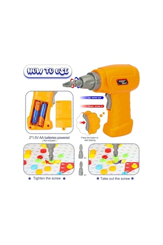 Oyuncak Matkaplı 3D Yaratıcı Tamir Seti Puzzle Eğitici