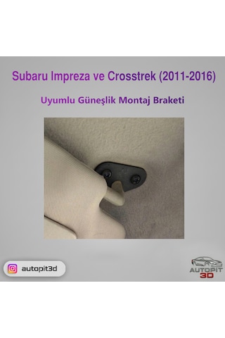 Subaru Impreza & Crosstrek 2011 2016 Uyumlu Güneşlik Montaj Braketi Güneşlik Montaj Braketi