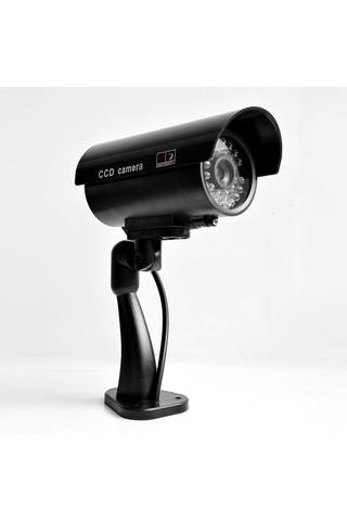 Yaozixa Sahte Cctv Kamerası - 02 Modeli, Su Geçirmez, Gerçekçi Görünüm, Pil İle Çalışır, Uyarı Sticker Ve Vida Seti Dahil