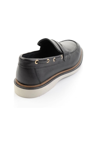 Siyah Hakiki Deri Erkek Loafer Ayakkabı E01698626003 Siyah