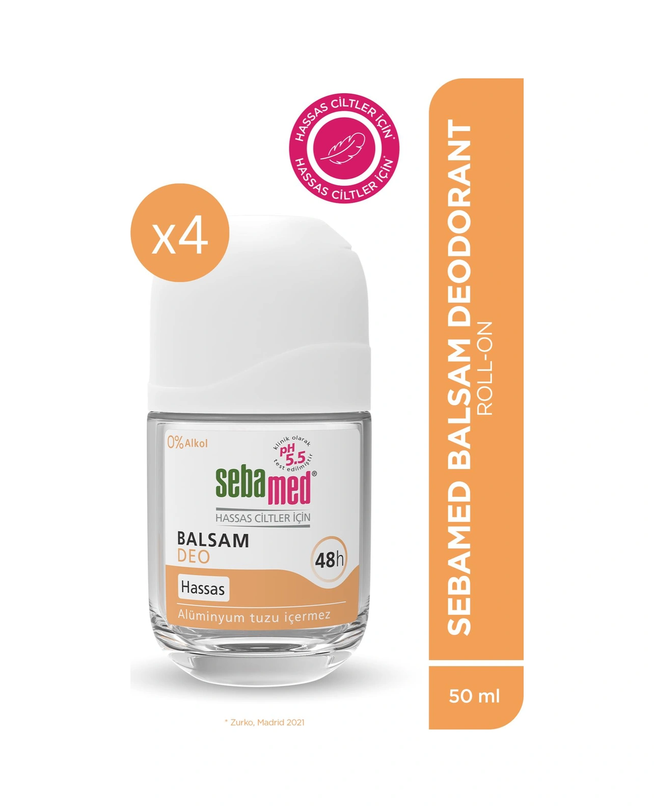 Sebamed Sensitive Roll- On Balsam 4 x 50 ML