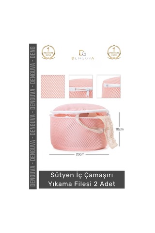 Yıkamatorbası Sütyen İç Çamaşırı Yıkama Filesi Çamaşır Koruyucu Yıkama Torbası 2'li Paket 20x15cm Çok Renkli