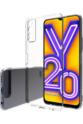 Vivo Y20 Kılıf Zore Şeffaf Ince Ve Esnek Süper Silikon Kılıf Renksiz