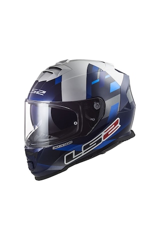 LS2 Storm Mcphee Replca Mavi - Beyaz Kask