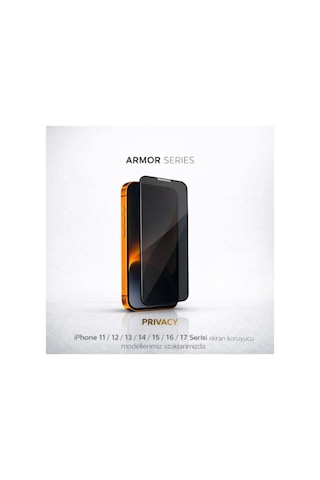 Premium Armor Series İphone 13 İçin Uyumlu Hayalet Guard Özellikli Privacy Temperli Cam Ekran Koruyucu 28 Derece