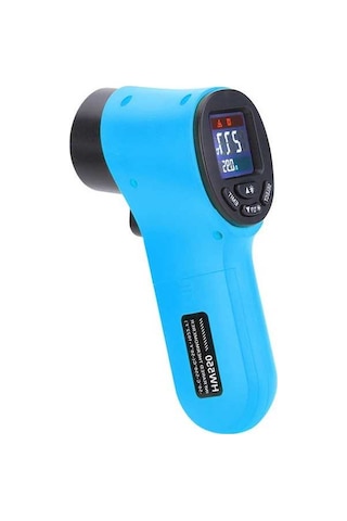 Pazly Termometre Temassız Tabancası Sıcaklık Pirometre Mavi Lcd Lazer Kızılötesi Hw550 Endüstriyel Dijital - Qv