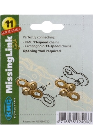 Kmc Zincir Pimi Missinglink 11vites 5.65mm Gold İki Adet Siyah