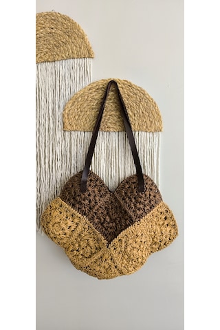 Cloverbagss Zara Model Çanta Acı Kahverengi - Bej