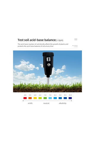 Tenfowee Toprak Analiz Cihazı: Ph Ve Nem Ölçer, Bahçe Ve Tarım İçin Uzun Tip