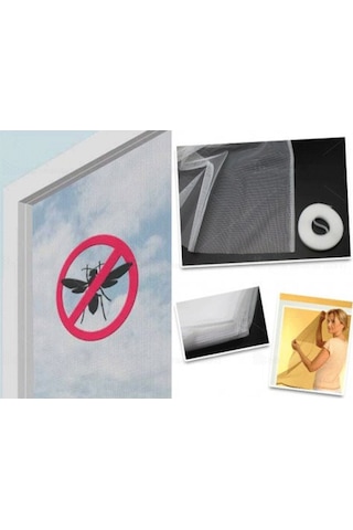 Büro Ev Ofis Haşeresi İçin 100x150cm Beyaz Pencere Cam Sinekliği