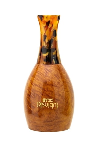 Lubinski Yeni 4 Boy Kullanım Briar Puro Ağızlığı 9mm Filtreli Big Brown 38-57 Ring Lb-913