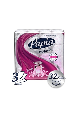 Papia Tuvalet Kağıdı (3 Katlı) 64 Lü Pk (2PK*32) Egzotik Parfümlü