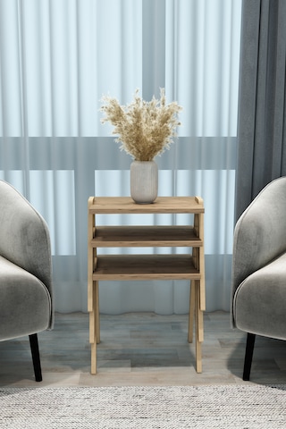 Azra - 3 Lü Zigon Sehpa Takımı Atlantik Çam -modern Ve Fonksiyonel / Orta Sehpa / Dekoratif Atlantikçam