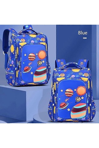 Ganzhoushop Çocuk Sırt Çantası, Erkek Kız Okul Sırt Çantası İlkokul Çantası Su Geçirmez Okul Çantaları Uçak Desenli Sırt Çantası Genç Çantaları, Mavi Çok Renkli