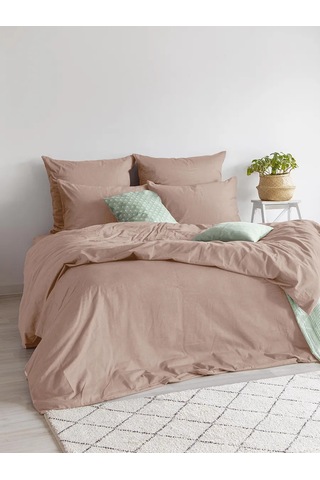 Loveme Yastık Kılıfı 70x70 Cm, 2 Adet, Saten 291913423 Bej