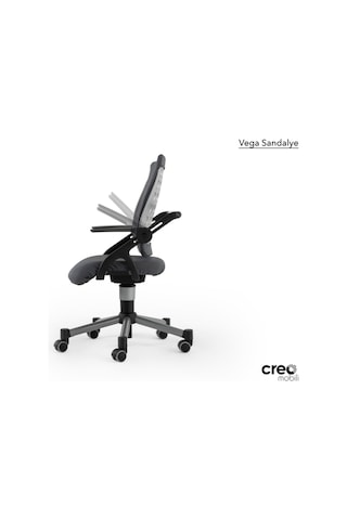 Creo Mobili Yükseklik Ve Sırt Ayarlı Vega Çalışma Sandalyesi, Ofis Ve Bilgisayar Koltuğu Beyaz/fuşya Gri