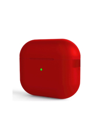 Apple Uyumlu AirPods Pro 2 Kılıfı Silikon Kılıf Şarj Bölümü Tıpalı Soft Yumuşak Kablosuz Şarj Destek Kırmızı
