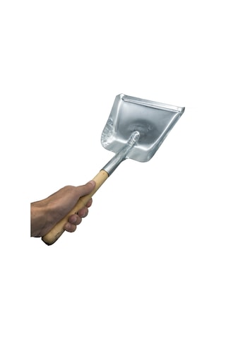 Metal Mini Faraş Çöp Küreği Ahşap Saplı
