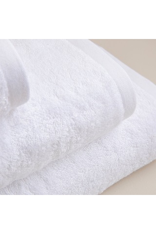 Solıd Bambu Banyo Havlusu 85x150 Cm Beyaz