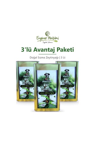 Doğal Sızma Zeytinyağı 3 Lt 3'lü Avantaj Paketi