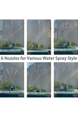 Symbee "güneş Enerjili Bahçe Çeşmesi - 5.5w Güçlü, 380l/h Akış, 6 Nozul Seti, 3m Kablo, Su Tasarrufu Sağlar"