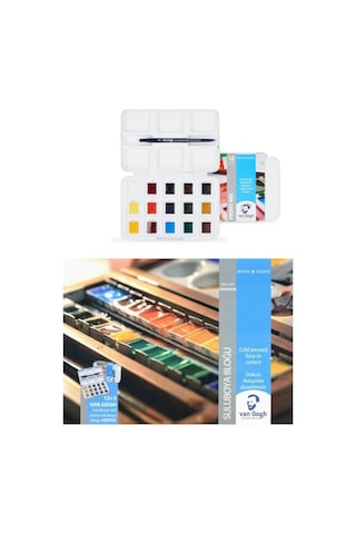 Talens Van Gogh Sulu Boya Seti 12+3 Renk + Defter + Fırça