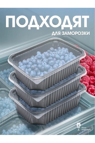 Ecopakplast Tepsiler Tek Kullanımlık Plastik Kapaklı 750 Ml 100 Adet 126040306 100