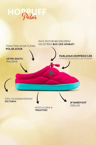 Hoppuff Polar Fuşya Barefoot Çocuk Ayakkabı Fuşya