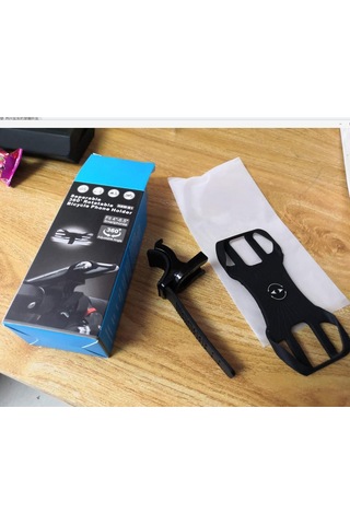 Folinda Siyah Dört Çene Bisiklet Motosiklet Telefon Tutucu, Gps Navigasyon İçin Araç İçi Sabitleyici, Çıkarılabilir Tasarım Siyah