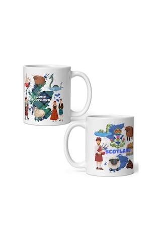 İskoçya Kupa Bardak 2 Adet Seyahat Hatıra Scotland Mug