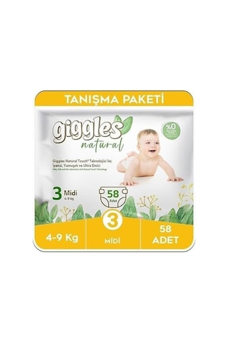 Natural 3 Numara Midi 1 Paket 58 Adet 4296